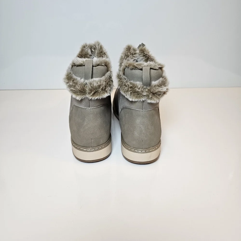 White Mountain Womens Tamarin Puffer Fur-Lined Ankle Boots Size 9.5 New